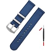 watchdives Nylon Watch Band 20mm Fast Release Watch Band Multicolor Replacement Watch Straps for Men Women(20mm,Blue)