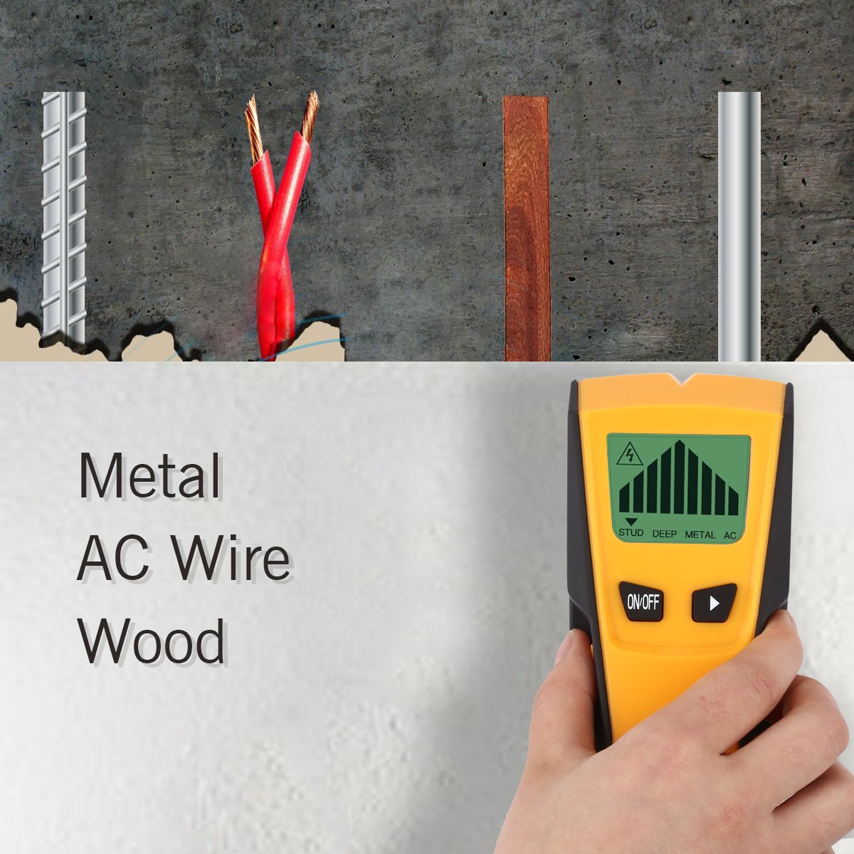 Deep Scanning Kuled Scanner Metal And Ac Live Wire Detector