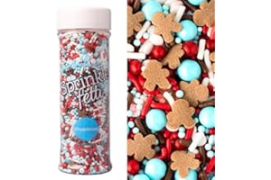 Sweets Indeed Sprinkles, Gingerbread Edible Sprinkle Mix, Perfect for Cake Decorations, Baking, Ice Cream, Cookies, Cupcake Topper 4 ounces