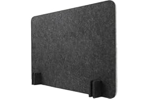 Ｂｅｓｇａ Desk Divider Privacy Panel Felts Simple Installation Convenient Reducing Noise for Dormitory Employees Home, Black Grey