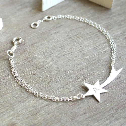 Bracelet étoile Filante En Argent Sterling Personnalisé