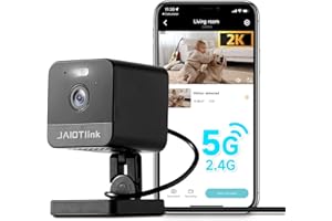 JAIOTlink 2K Pet Camera Indoor WiFi, Smart Dog Camera with Phone App, Night Vision, Motion Alerts, 2-Way Audio, 2.4G/5G, Compatible with Alexa