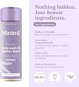 Miniml Natural Body Wash & Bubble Bath Calming Lavender 400ml view 5