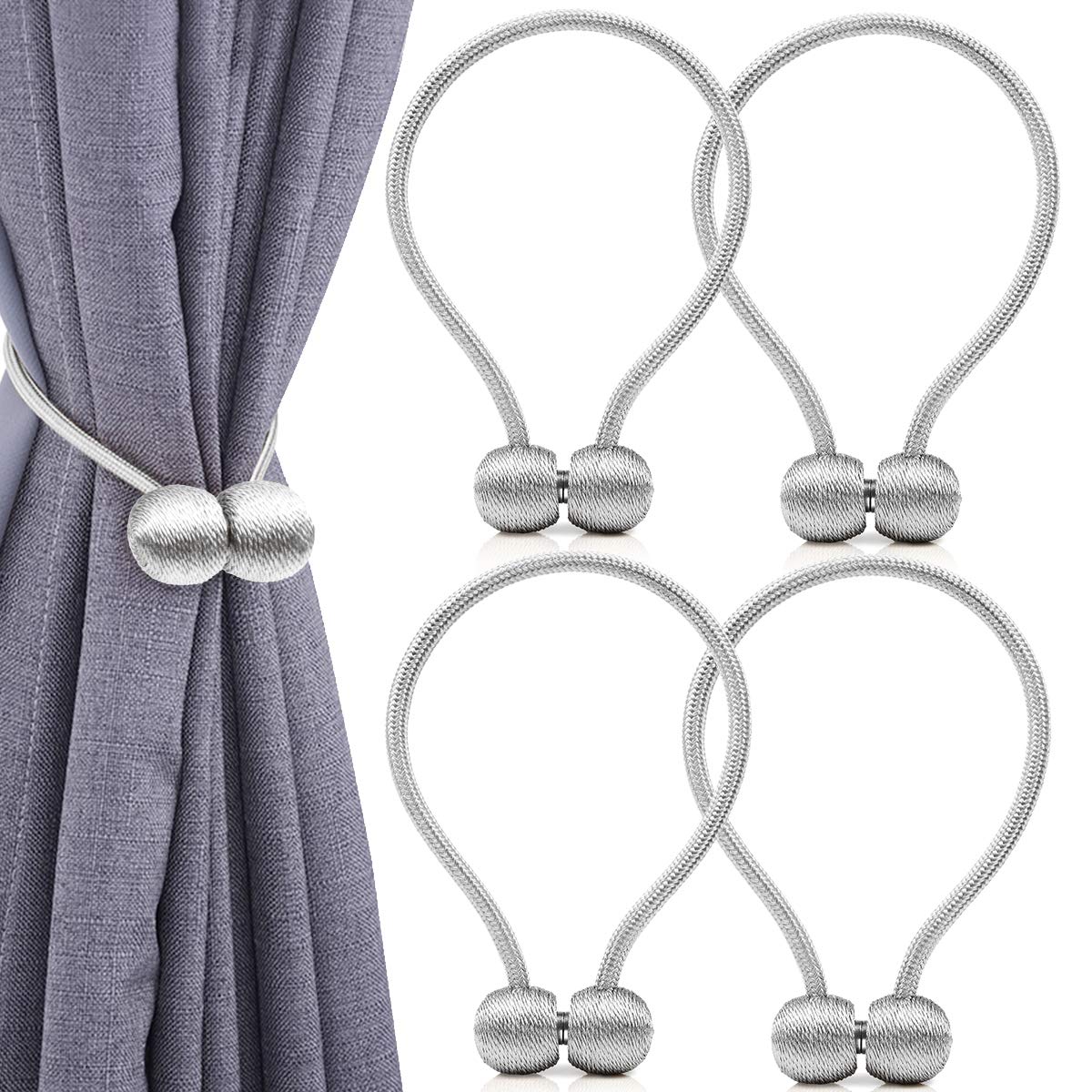 Amazon Com Pamiso Curtain Tie Backs Magnetic 4 Packs Decorative