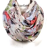 Scarfand's Romantic Rose Prints & Floral Patterns Lightweight Infinity Fashion Scarves Wraps