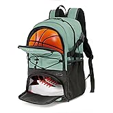 WOLT Basketball Backpack Large Sports Bag with Separate Ball Holder & Shoes Compartment, Best for Basketball, Soccer,Gym