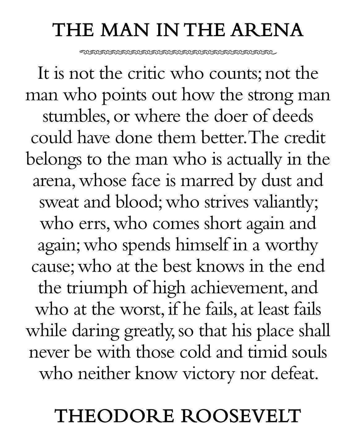 Top 90+ Images Man In The Arena Iphone Wallpaper Superb