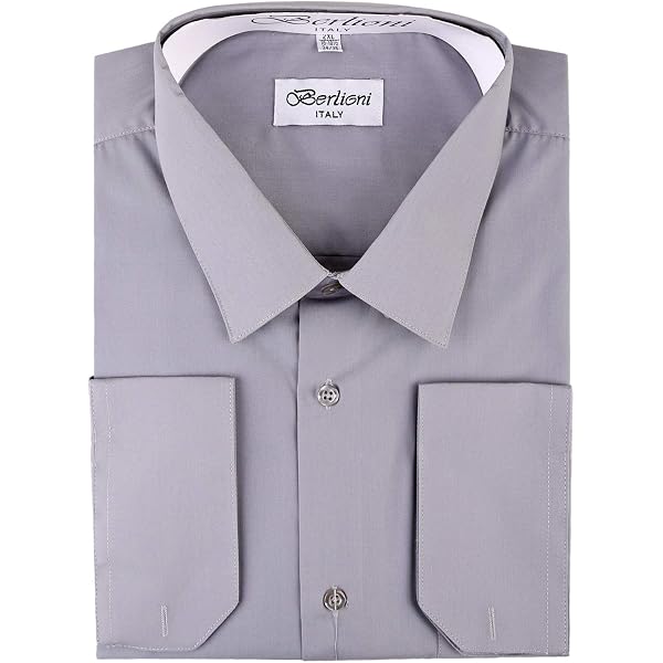 Big and Tall Cotton Rich Fancy French Cuff Dress Shirts to 6X (Grey, 20