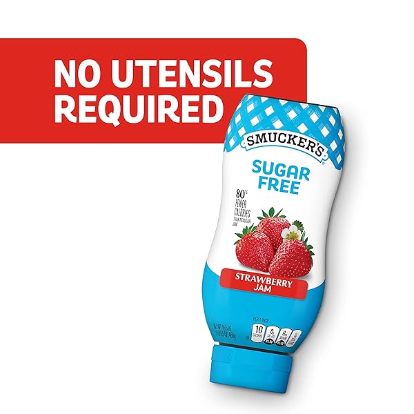 SMUCKER’S SUGAR FREE STRAWBERRY SQUEEZABLE JAM, 16.5 OUNCE