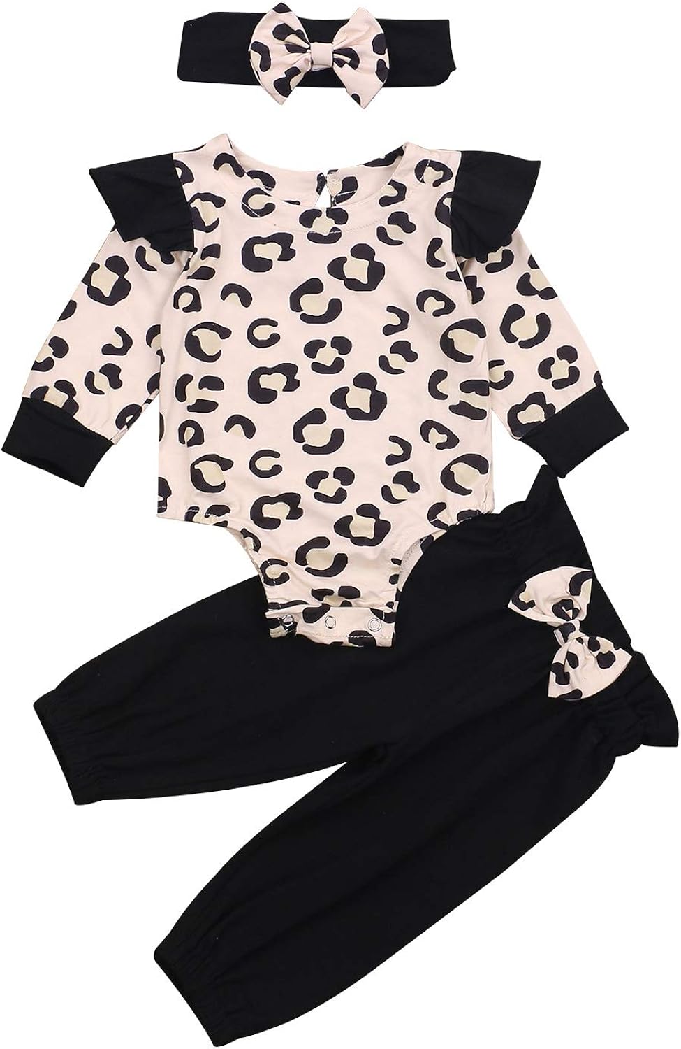 Baby Girl Clothes, Infant Girls 3PCs Clothing Set Long Sleeve Romper+