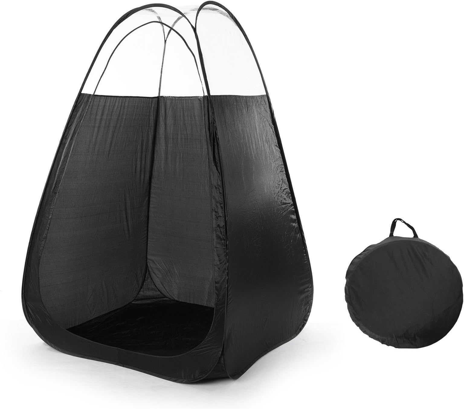 Starworld Portable Pop Up Spray Tanning Tent Airbrush Sunless Tan Mobile Booth Bag Durable tent Material 210D oxford cloth W/ carry bag of Black color
