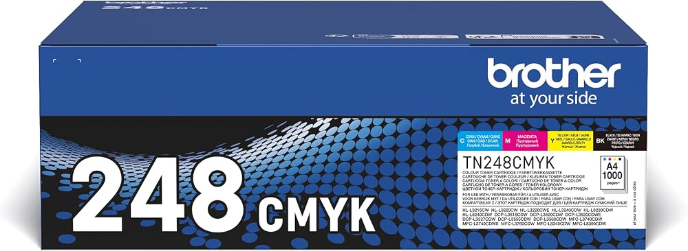 Brother TN 248 Black Cyan Magenta Yellow Toner Cartridges Multi Pack