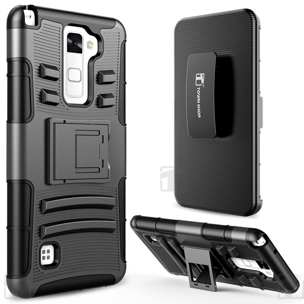 Best black lg stylo 2 plus case with holster