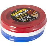 Vittles Vault Gamma Seal Lid 3pk Combo, Red, White and Blue | Turns Standard Utility Buckets into Airtight Storage Containers, Made in USA