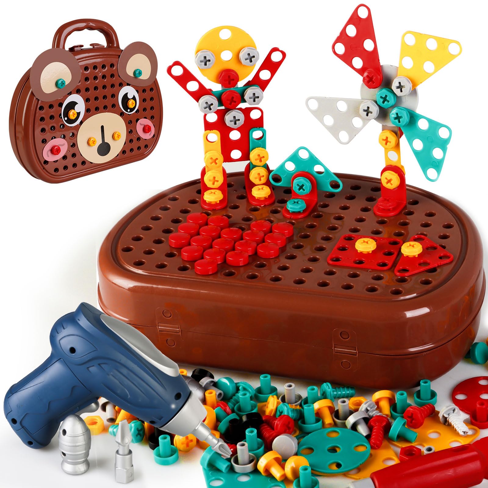 Magic Play Toolbox Drill,Magic Play Toolbox Bear,Little Brown Bear ...