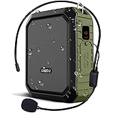 Voice Amplifier for Teachers, Portable Speaker with Wired Microphone, Personal PA System and Megaphone, 18W, 4400mAh, Feature Bluetooth, Record, Waterproof, for Teaching, Speech Tour Guide M800