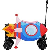 CrystalSylara Spaceship Wagon Cover, Halloween Astronaut Rocket Costume | Astronaut Wagon Costume, Rocket Ship Cover, Halloween Trick or Treat Decor, Space Party Accessory, Stroller Wagon Decoration