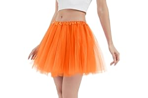 ASKHOPE Tutu Skirts for Women 4 Layers Puffy Elastic Tutu Skirts Tutus for Girls Tulle Ballet Dress Halloween Christmas Costume