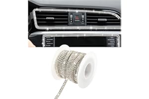 Suvnie Bling Car Trim Self Adhesive, 16.4 Ft Rhinestone Auto Dashboard Line Molding Sticker Strips, DIY Bling Car Interior De