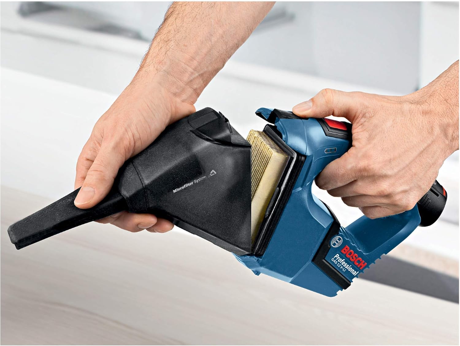 Bosch Professional 12V System Cordless Handheld Vacuum Cleaner GAS 12V (0,35 L container volume, 0.87kg, without battery/charger) - Image 5