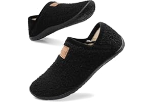 Spesoul Fuzzy House Slippers for Women Men Indoor Closed Back Lightweight Cozy Faux Furry Lining Barefoot House Shoes Slipper Socks for Bedroom Home Office Yoga Outdoor Walking Shoes