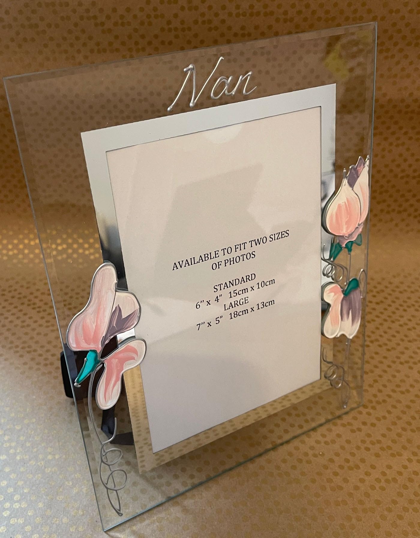 Nan Photo Frame Portrait (Sweet Pea) Standard 4” x 6”