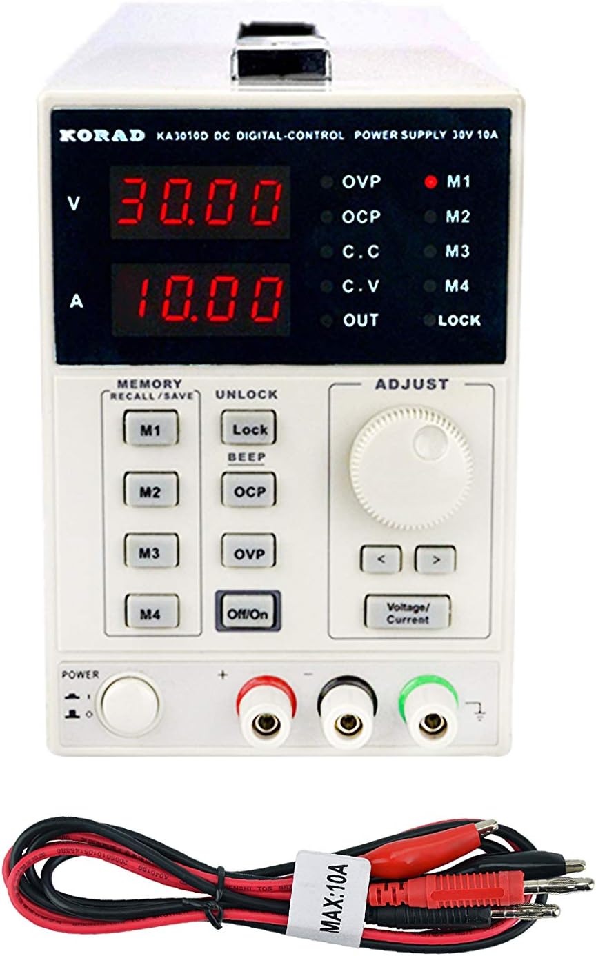 KORAD KA3010D -Precision Variable Adjustable 30V, 10A DC Linear Power Supply Digital Regulated Lab Grade: Home Improvement