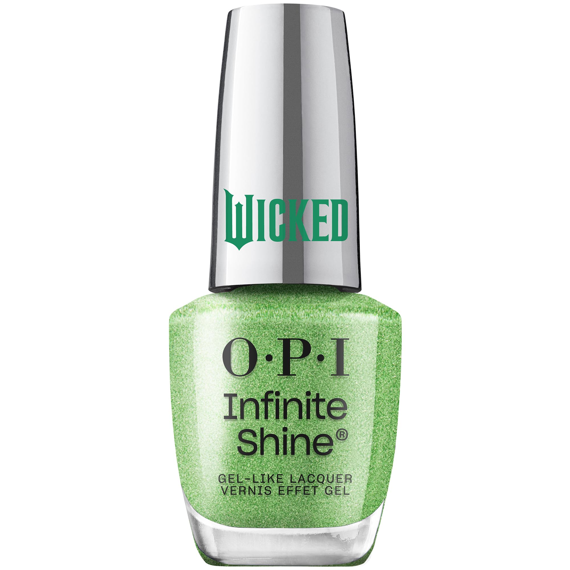 OPI Infinite Shine Long-Wear Green Nail Polish, Up to 11 days of wear & Gel-Like Shine, x Wicked Limited Edition Collection, OPI'm Phosphorescent!, 0.5 fl oz