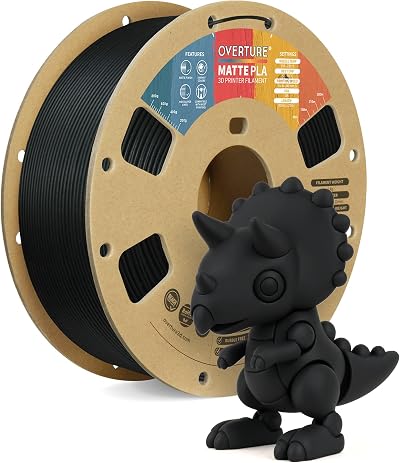 Overture Matte PLA Filament 1.75mm 1kg Chocolate 3D Printer Spool