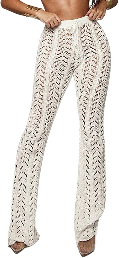 crochet flared pants