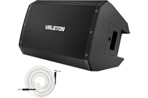 VALETON 10 Inch Active PA Speaker 2-way FRFR 1300-Watt Active Speaker for Guitar, Bass, Multi FX and Amp Modelers with Coiled