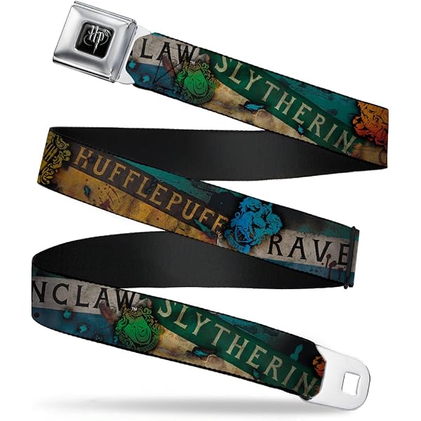 New Harry Potter Black Belt Buckle Hogwarts Gryffindor Slytherin Hufflepuff Amazon.com: Buckle-Down Seatbelt Belt - HARRY POTTER  main image 2