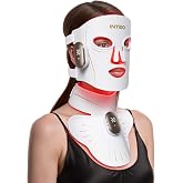 Red Light Therapy Mask for Face &amp; Neck, 850nm NIR &amp; 660nm Red LED, 4 Modes | 680 LEDs, 2000mAh Cordless LED Face Mask, Timer, Full Face Coverage, Anti-Aging Skin Firming