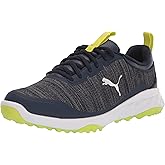 Puma Golf Men's Fusion PRO Golf Shoe, Peacoat-Puma Silver-Limepunch, 9