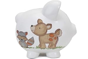 Child to Cherish Ceramic Piggy Bank for Boys, Woodlands