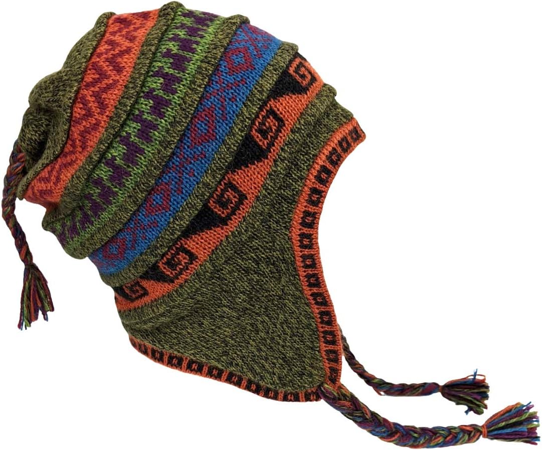 Andina Style Alpaca Hat with Earflaps 100% Lining