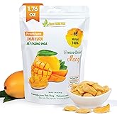 MACCA THINH PHAT Freeze-Dried Mango 1.76 Oz, Healthy Fruit Snack, All Natural, No Sugar Added, No Preservatives, Crispy Crunchy Snacks, Tea Smoothie Yogurt Baking