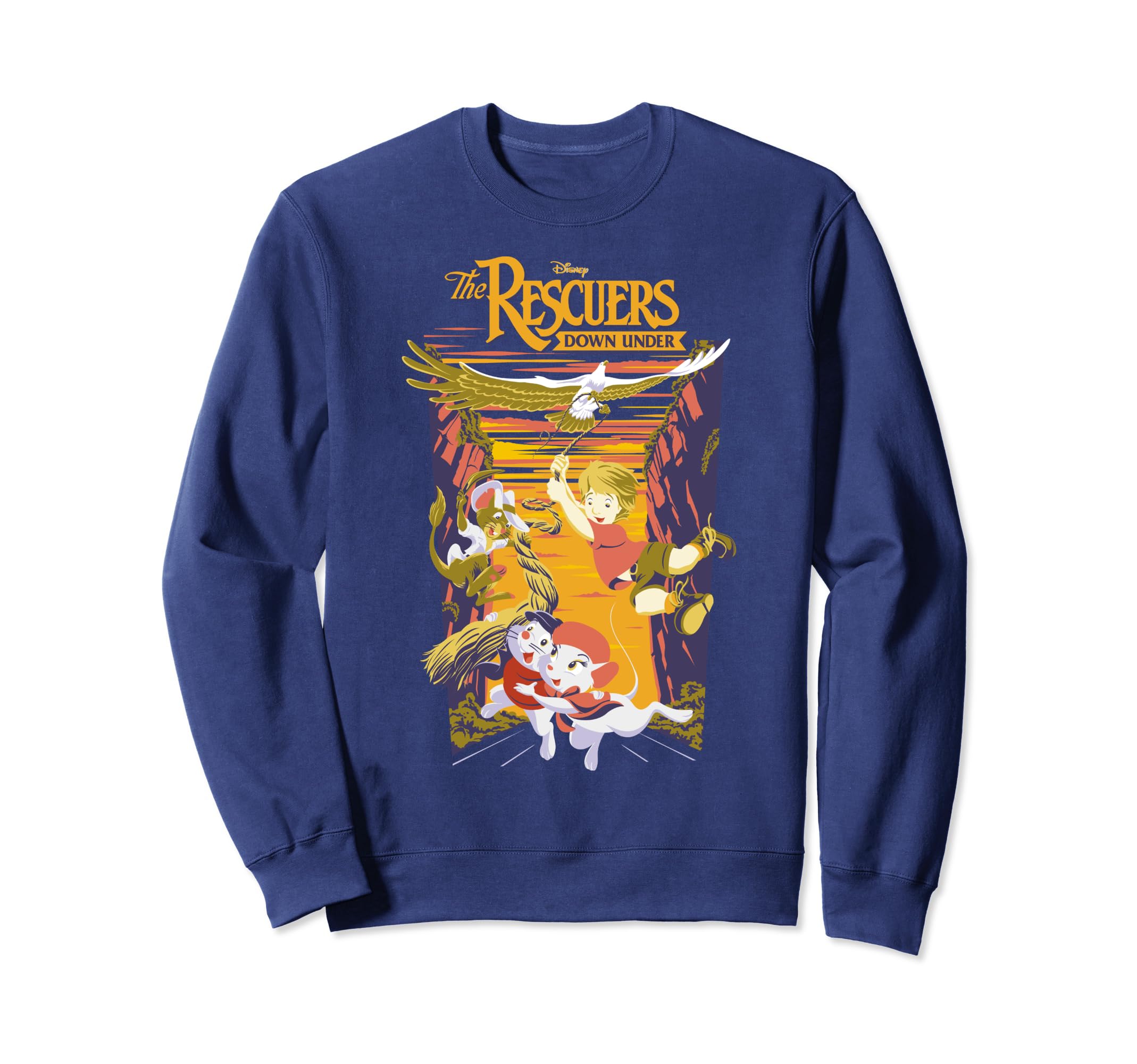 Disney The Rescuers Down Under Group Shot Sunset Poster Sweatshirt