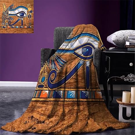 Amazon Co Jp Smallbeeflyエジプト古代エジプトファラオアンティーク時代スロー毛布キングポーズのbird Hawkスケッチイメージ暖かいマイクロファイバーすべてシーズン毛布ベッドやソファブラックとホワイト 62 X60 ホーム キッチン