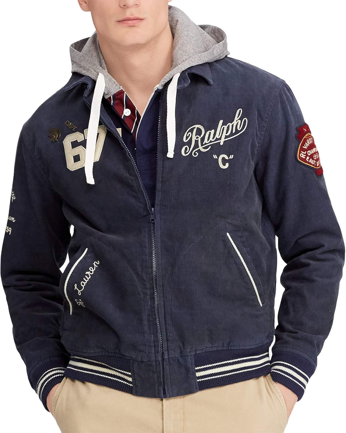 polo ralph lauren embroidered corduroy jacket