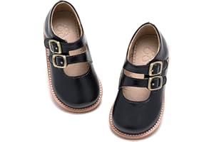 ESTINE Toddler Kids Bow School Uniform Oxford-Little Girls Flower Dress Party Shoes