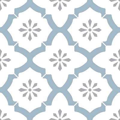 FloorPops Alfama Peel & Stick Floor Tiles Multi-Colour 12 x 12 inches