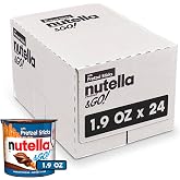 Nutella &amp; Go Kids Snacks for Kids, Hazelnut Spread, 24 Pack, 1.8 oz | Snack packs with hazelnut spread and pretzels, bulk snacks for the office, lunchboxes, and travel