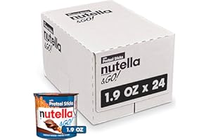 Nutella & GO! Bulk 24 Pack, Hazelnut and Cocoa Spread with Pretzel Sticks, Stocking Stuffers, Snack Cups, 1.9 oz Each​