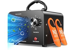 HADLOOK Ozone Generator 48,000mg, Commercial Ozone Machine Odor Removal, High Capacity O3 Ionizer Air Purifier Deodorizer, Portable Mini for Car, Home, Smoke, Pets, Industrial, for 4000 Square Feet -Black