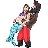 Morph Inflatable Mermaid Costume Kids, Blow Up Pirate Costume Children, Mermaid Inflatable Costumes for Girls