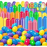 Jumlys 1000 PCS 2.4" Plastic Easter Eggs Bulk, Empty Easter Eggs with Hinge, 8 Colors Fillable Colorful Easter Eggs, Perfect for Easter Hunt, Basket Stuffers Fillers and Easter Theme Party Favors