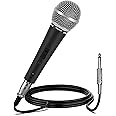 Pyle Professional Dynamic Vocal Microphone - Moving Coil Dynamic Cardioid Unidirectional Handheld Microphone with ON/OFF Swit