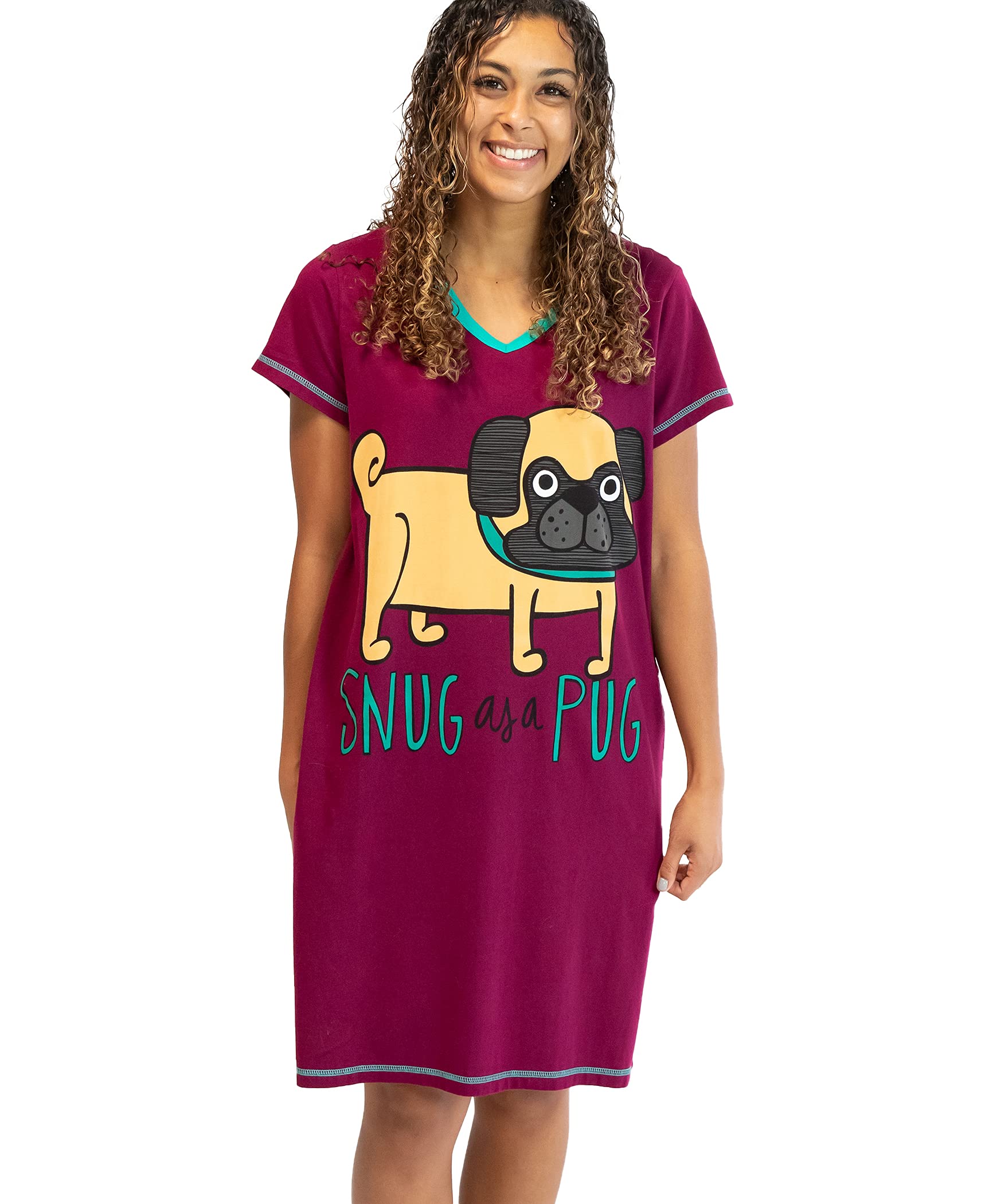 V-Neck Sleep Shirt for Women 