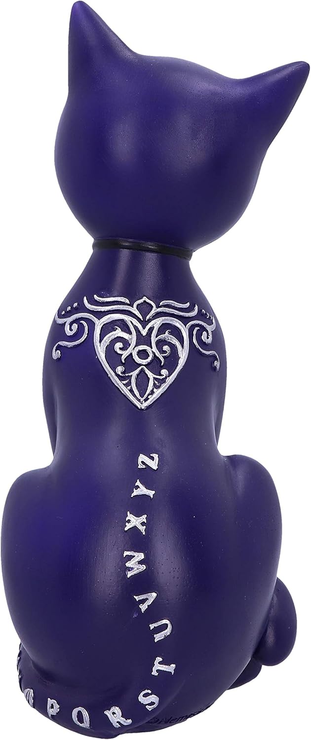 Nemesis Now Purple Mystic Kitty 26cm, Resin, Purple, Ouija Spirit Board Cat Figurine, Mystic Kitty Figurine - Image 4